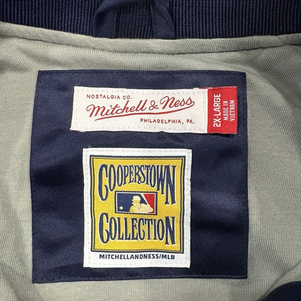 New York Yankees Mitchell & Ness Jacket‎ Navy Mens Size 2XL Satin Full Snap - Picture 4 of 16